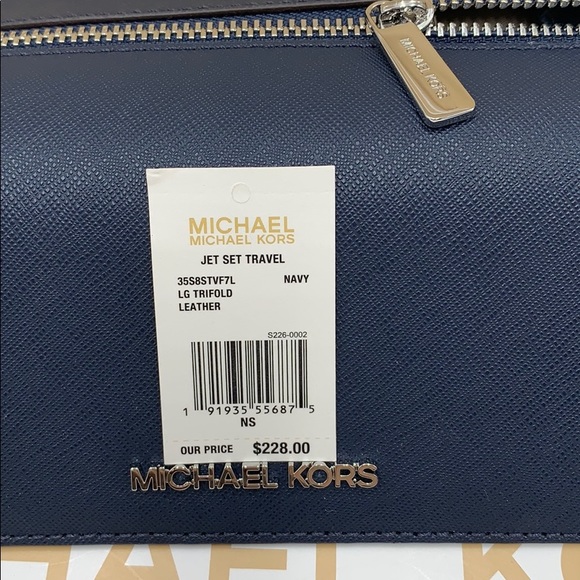 Michael Kors Jet Set Travel Lg Trifold Wallet - Picture 6 of 16
